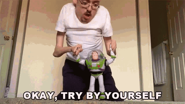 Okay Try By Yourself Do It Yourself GIF