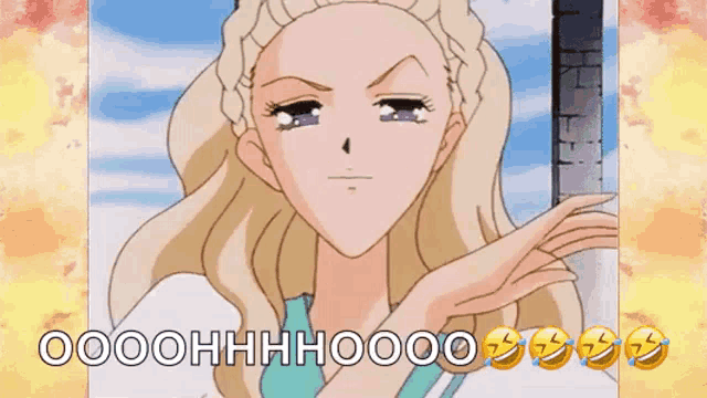 a cartoon of a woman with a surprised look on her face and the words ooohhhhooo