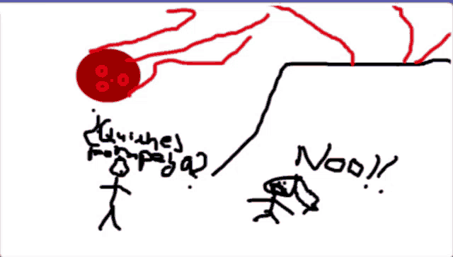 a drawing of a bowling ball with the word noo written on it