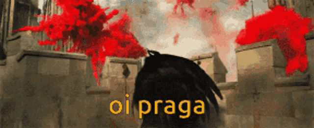 a picture of a person with the words ol praga written on it