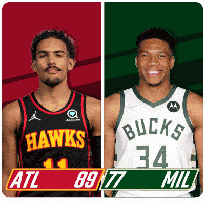 two basketball players from the hawks and bucks