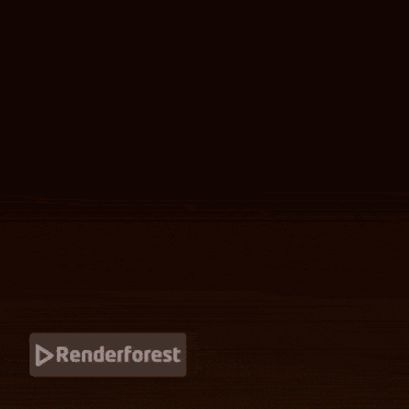 a computer generated image of a fire with a renderforest icon