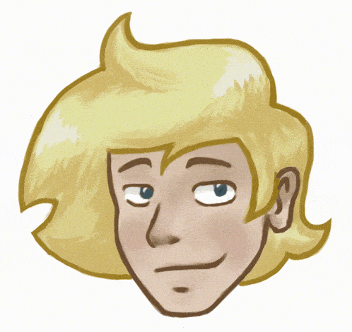 a cartoon drawing of a person 's face is made up of squares