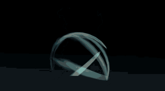 a drawing of a swirl with a black background