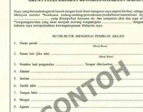 Borang K Borang Pelepasan Kewarnegaraan Malaysia GIF - Borang K Borang Pelepasan Kewarnegaraan Malaysia Document GIFs