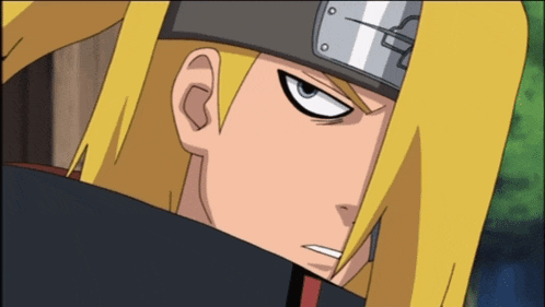 a close up of a cartoon character 's face with a headband on