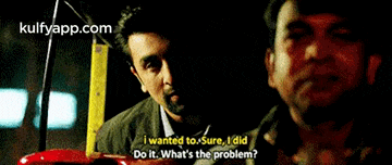 two men are standing next to each other and one of them says i wanted to