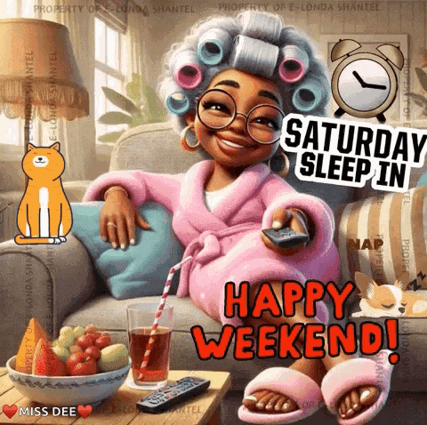 a woman in a bathrobe is sitting on a couch with a remote control and a bowl of fruit .