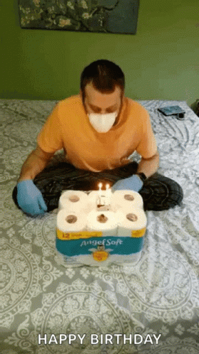 Quarantine And Chill Happy Birthday GIF - Quarantine And Chill Happy Birthday Toilet Paper GIFs