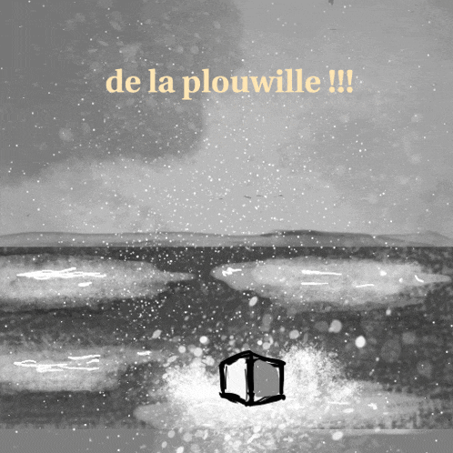 a black and white drawing with the words de la plouville !!!