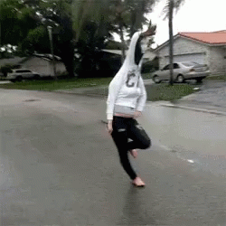 Crazy Girl Walking Down The Street GIF - Crazy Girl Walking Down The Street Weird GIFs