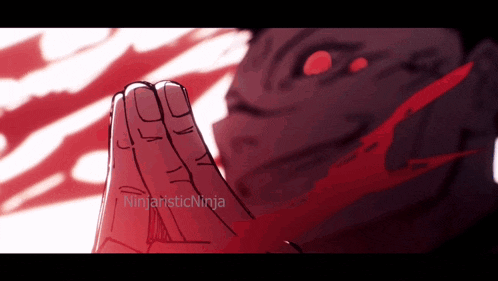 a drawing of a person 's hands with the words ninjaisticninja written below it