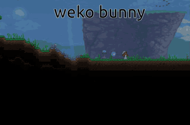 a screenshot of a video game with the word weko bunny on the top