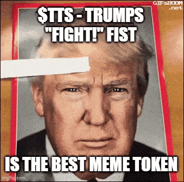 a picture of donald trump with a tape on his forehead