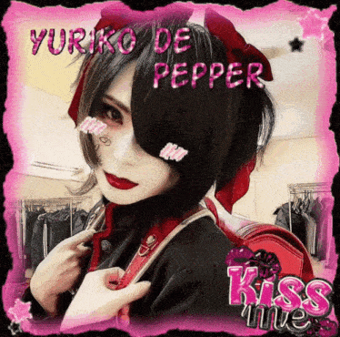 a picture of a girl with the name yuriko de pepper written on it
