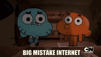 two cartoon characters from the amazing world of gumball are standing next to each other