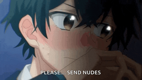 a close up of a person covering their face with their hand with the words `` please send nudes '' written on it .