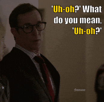 a man in a suit and tie has a quote from freevee on the bottom