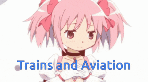 a picture of a girl with the words trains and aviation below it