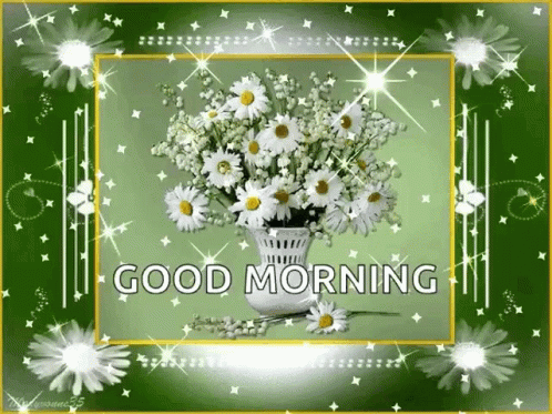 Good Morning Sparkles GIF - Good Morning Sparkles Flowers GIFs