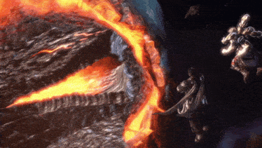 a computer generated image of a planet being destroyed by a volcano