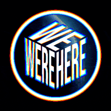 a circle with a rainbow colored border and the word pixels in the middle