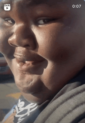 a close up of a person 's face with 0:07 on the bottom