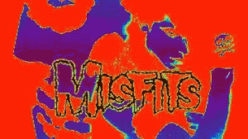 a pixelated image of a person with the word misfits on it