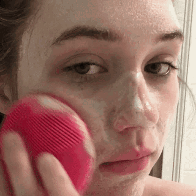 Yukko Cleansing Brush Facial Scrub GIF