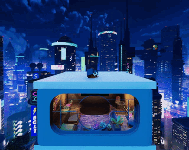 a blue building with a sign that says ' aquarium '