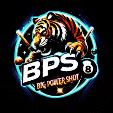 a tiger is surrounded by flames and a pool ball with the number 8 on it