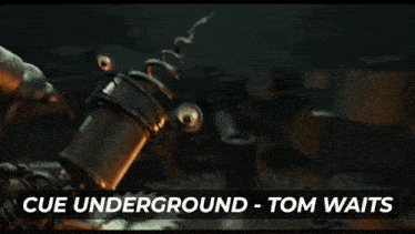 cue underground - tom waits is the title of the video