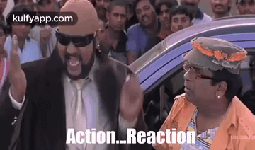 Action...Reaction.Gif GIF - Action...Reaction Sunil Brahmanandam GIFs