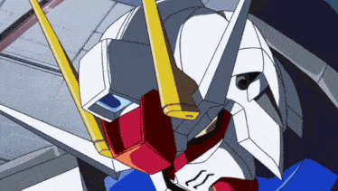a close up of a robot head with the letter s on it