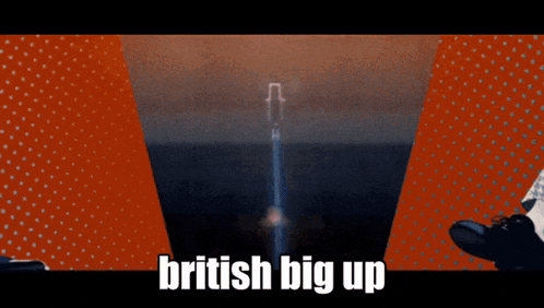 british big up is written on a poster with a person