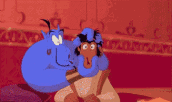 a pixelated cartoon of aladdin and the genie from aladdin