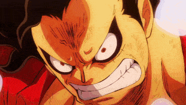 a close up of a cartoon character 's face with a big smile