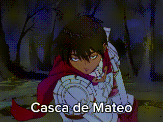 a cartoon character with the name casca de mateo