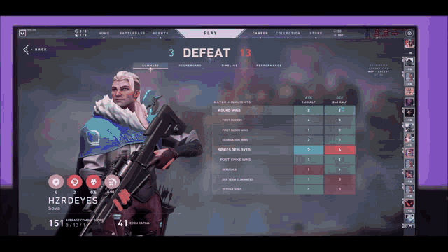 a screenshot of a video game shows a player named hzrdeyes holding a gun
