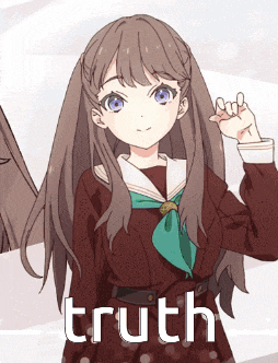 a picture of a girl with the word truth written on it