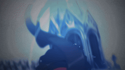 a blurry picture of a person 's face with a blue background