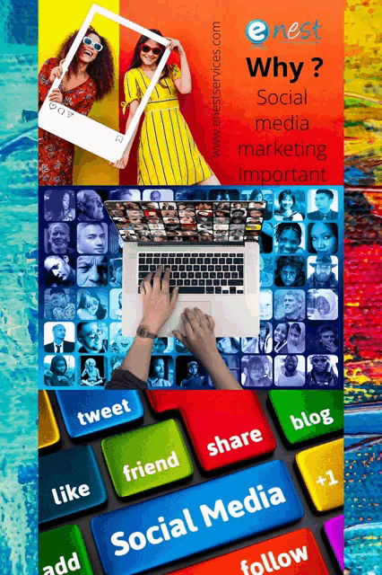 a poster that says why social media marketing important on it