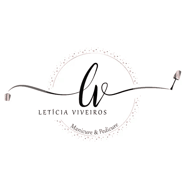 a logo for leticia viveiros manicure and pedicure is shown