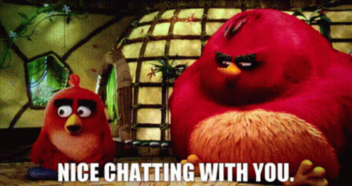 The Angry Birds Red GIF - The Angry Birds Red Nice Chatting With You GIFs