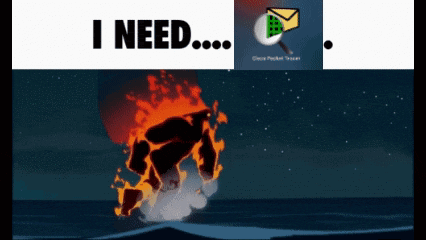 a cartoon of a monster on fire with the words " i need " below it