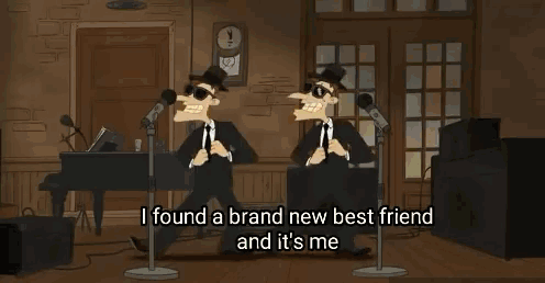 perry the platypus is playing a guitar with another cartoon character