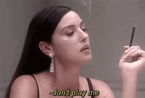 Dont Play With Me Under Suspicion GIF - Dont Play With Me Under Suspicion Monica Bellucci GIFs