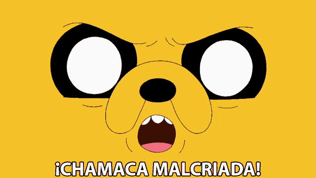 a cartoon face with the words ichamaca malcriada written underneath it
