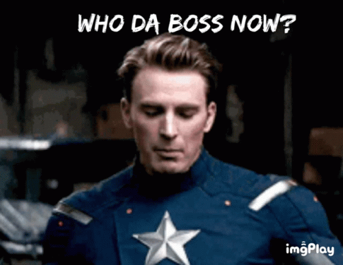 Who Da Boss Captain America GIF