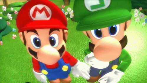 Mario E Amigo Mario Bros GIF - Mario E Amigo Mario Bros Mario GIFs